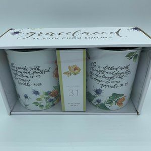 Gracelaced Ruth Chou Simons 2 Mug Set Proverbs 31